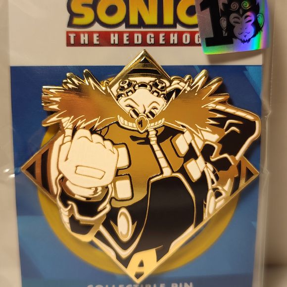 Sonic The Hedgehog Eggman Limited Edition And Golden Series Enamel Pins Bundle - Picture 2 of 3